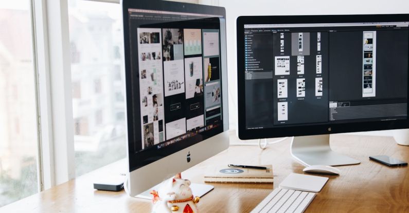 Design - Silver Imac on Top of Brown Wooden Table